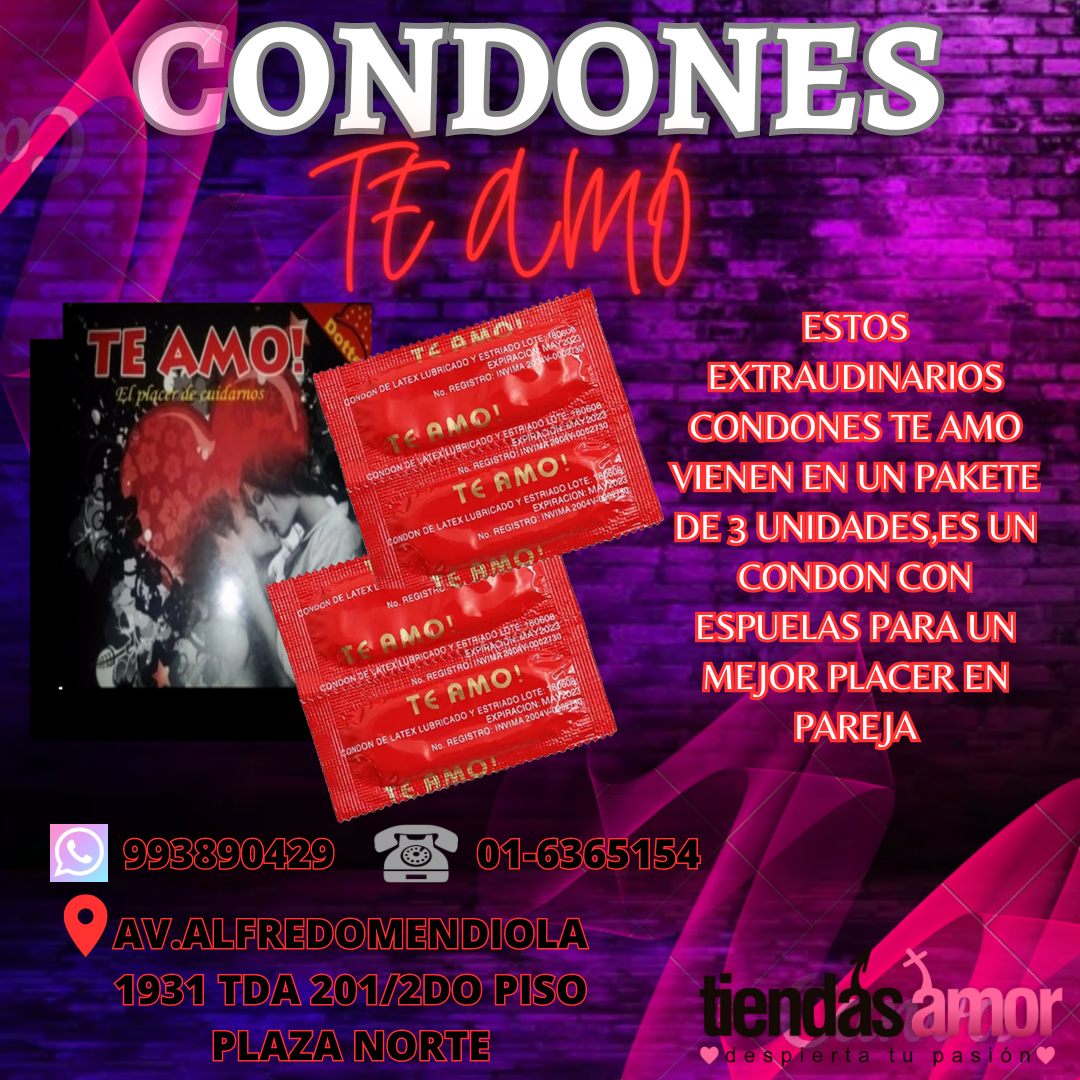 CONDONES TE AMO TIENDAS AMOR